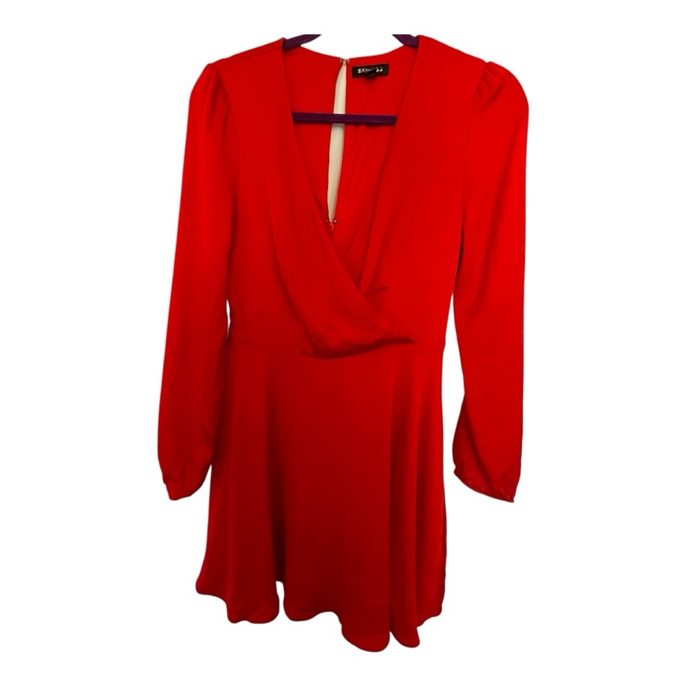 Express Red Fit and Flare Cocktail Dress
